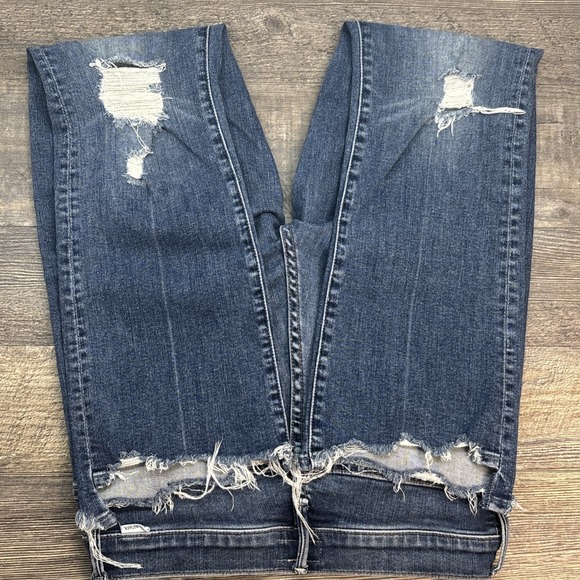 Mother Jeans Women's 26 Insider Crop Step Chew Distressed Dancing On The Coals - Picture 3 of 16
